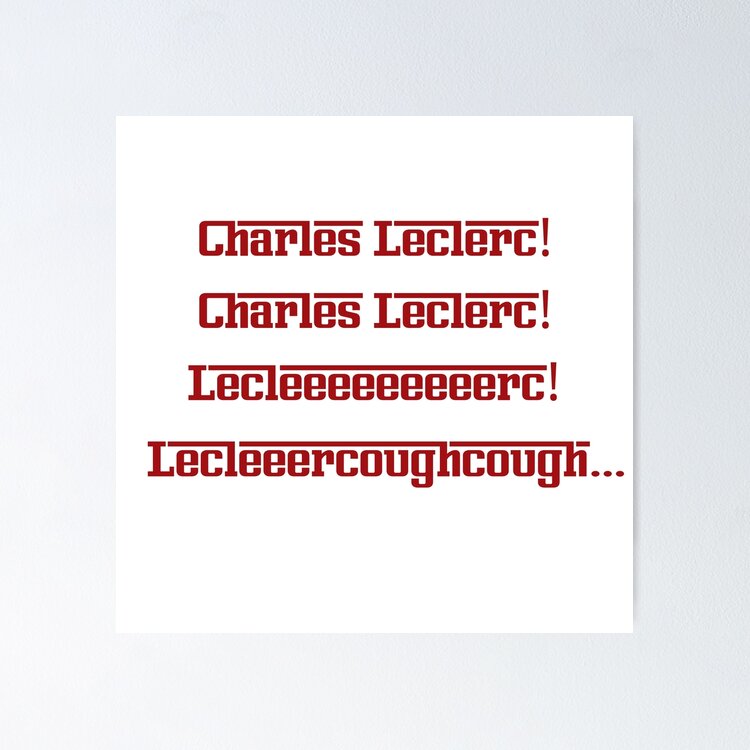 Charles Leclerc cough (meme) Sticker