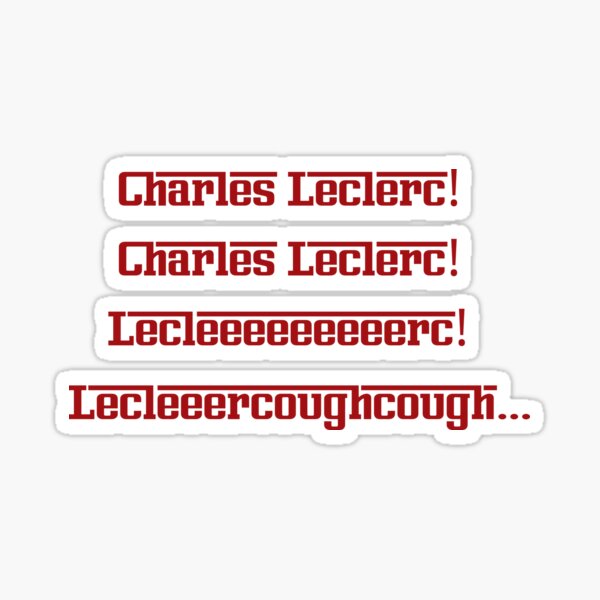 Vista previa del artículo con la obra «Tos de Charles Leclerc (meme)», diseñado y vendido por MisterSolo.