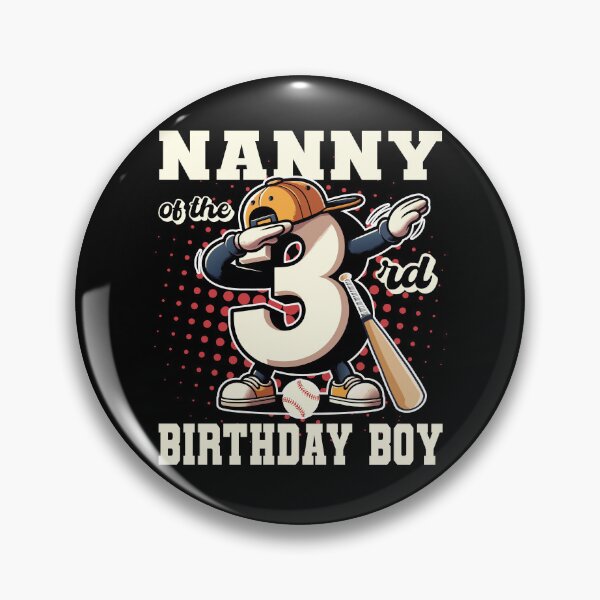 Item preview, Nanny Of 3rd Birthday Boy Baseball Family B-day Party Tee designed and sold by Jungle Hub.
