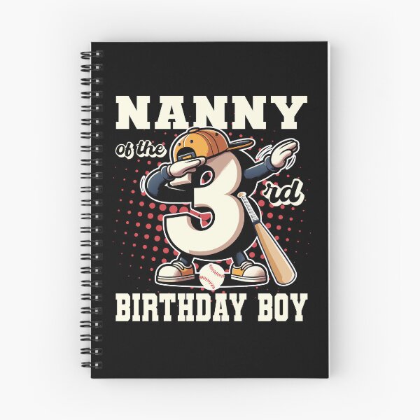 Item preview, Nanny Of 3rd Birthday Boy Baseball Family B-day Party Tee designed and sold by Jungle Hub.