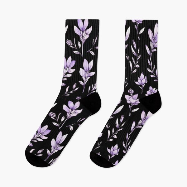 Item preview, Lavender on black designed and sold by Flowersonstuff.