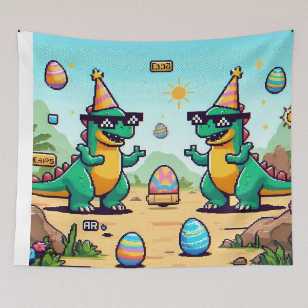 Item preview, party with dinosaurs Easter Funny animals designed and sold by Expressions-Sel.