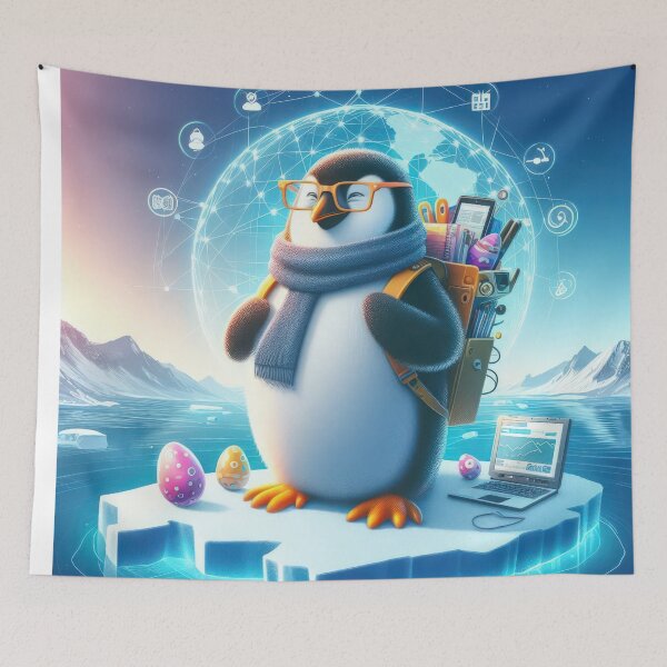 Item preview, web penguin with internet Easter Funny animals designed and sold by Expressions-Sel.