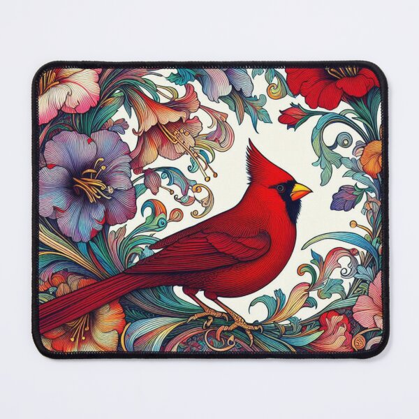 Item preview, Red Cardinal Floral Gift Memorial Keepsake Newlyweds Anniversary Birthday designed and sold by Heritage Hive Studio.