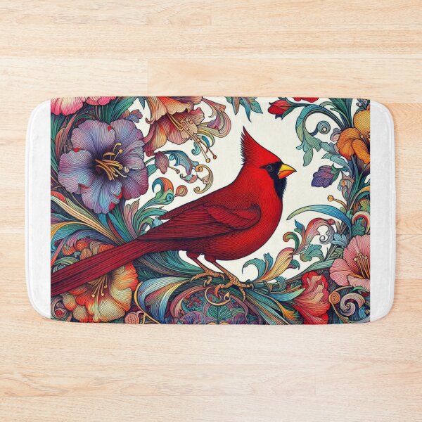 Item preview, Red Cardinal Floral Gift Memorial Keepsake Newlyweds Anniversary Birthday  designed and sold by Heritage Hive Studio.