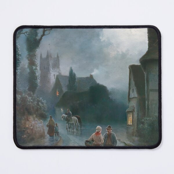 Item preview, Village by Moonlight (detail) - James Walter Gozzard designed and sold by darkgothicart.
