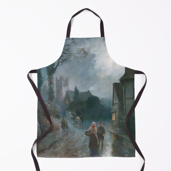 Item preview, Village by Moonlight (detail) - James Walter Gozzard designed and sold by darkgothicart.