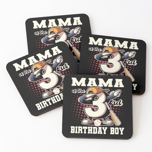 Item preview, Mama Of The 3rd Birthday Boy Baseball Family B-day Party Tee designed and sold by Jungle Hub.