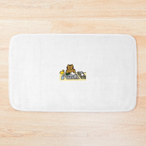 Item preview, a Cat and a Duck washing dishes designed and sold by superbaechoo.