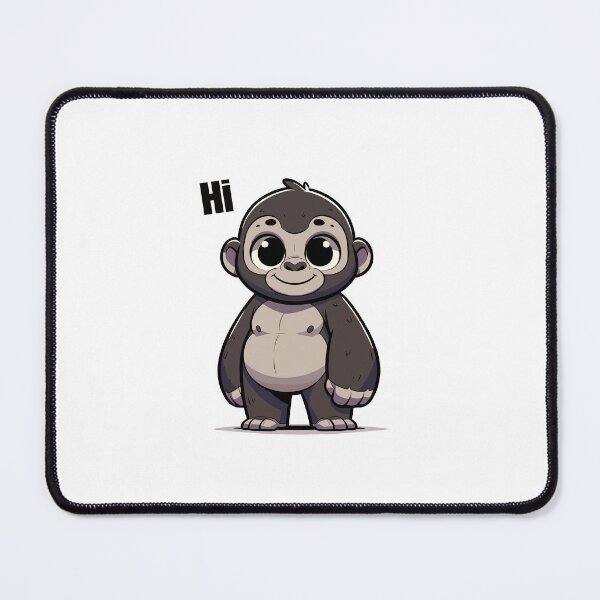 Item preview, Cute gorilla says Hi designed and sold by cave-canvas.