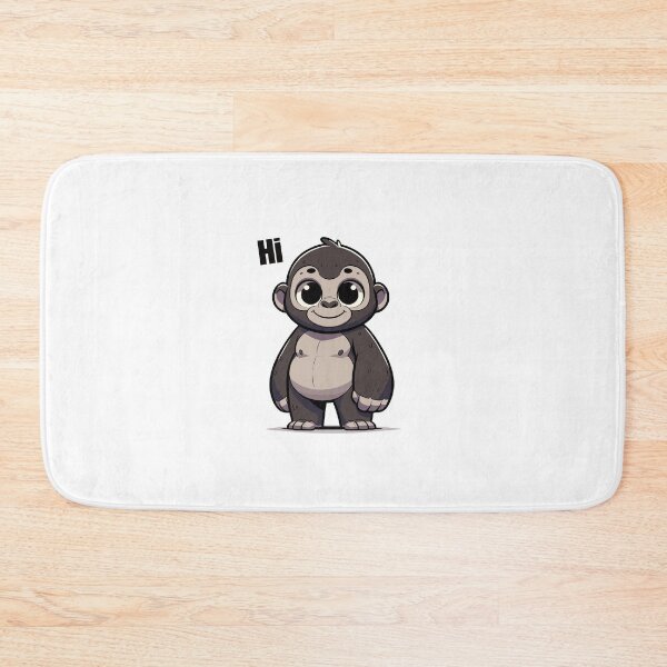 Item preview, Cute gorilla says Hi  designed and sold by cave-canvas.