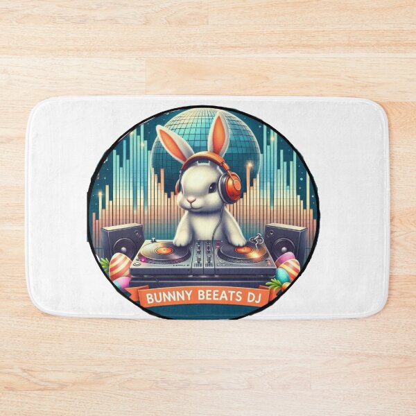 Item preview, rabbit dj musician Easter Funny animals designed and sold by Expressions-Sel.