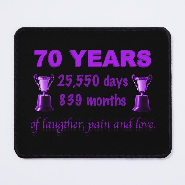Item preview, 70th Birthday Funny Greeting Quote Purple designed and sold by Lifeforceprints.