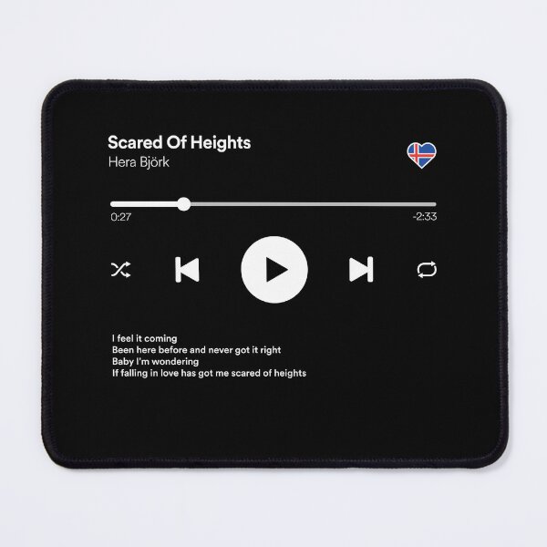 Item preview, Scared Of Heights, Hera Björk, Eurovision 2024 Iceland - Media Player Style designed and sold by Vision-Tees.