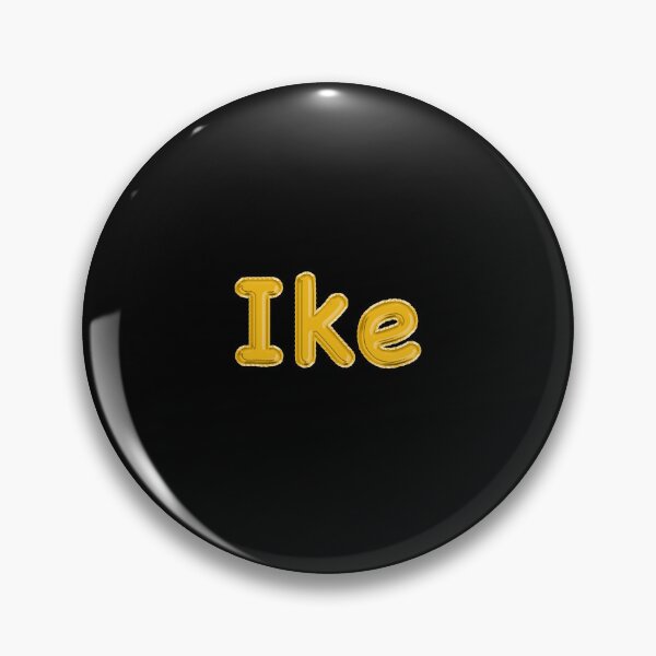 Artikelvorschau, Goldenes Ballon-Ike-Namensschild (schwarz) entworfen und verkauft von NormadWorld.