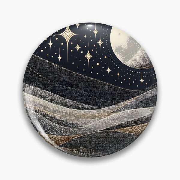 Item preview, Starry Night Moon - Silver Gold designed and sold by SilverPegasus.