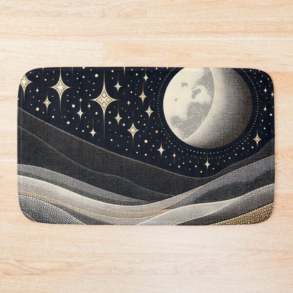 Item preview, Starry Night Moon - Silver Gold designed and sold by SilverPegasus.