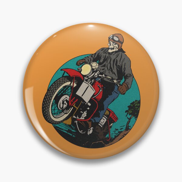 Item preview, Vintage Inconsiderate Skull Moto Rider designed and sold by Kujo Dangerous Vintage.