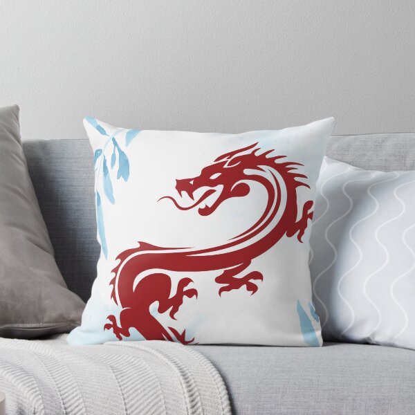 Item preview, Red Dragon with Blue Leaves Design designed and sold by CarefulCreation.