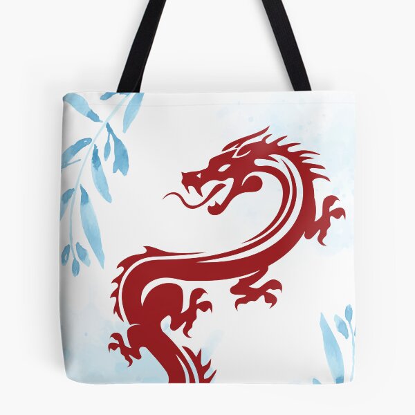 Item preview, Red Dragon with Blue Leaves Design designed and sold by CarefulCreation.