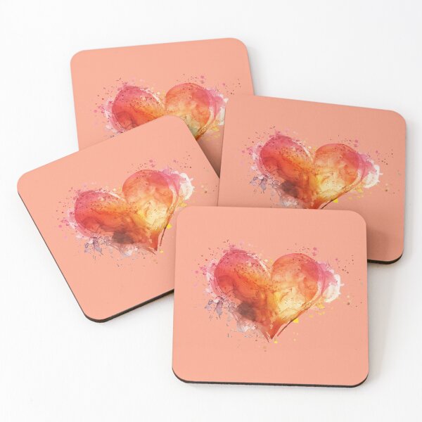 Item preview, abstract watercolor heart designed and sold by ZlodziejkaKiwi.