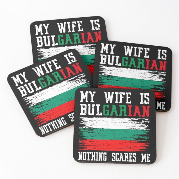 Item preview, My Wife Is Bulgarian Nothing Scares Me Bulgarian Flag designed and sold by Red-Gifts.