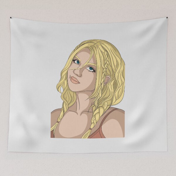Item preview, Enchanting Blonde Braided Beauty Illustration designed and sold by lavavamp.