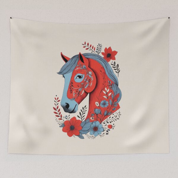 Item preview, Swedish Dala Horses Red, Funny Dala Horses designed and sold by Madebysomeny.