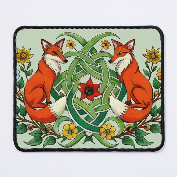 Item preview, Knotwork and foxes designed and sold by Mustela erminea.