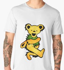 Yellow Watercolor Grateful Dead Bear Men's Premium T-Shirt