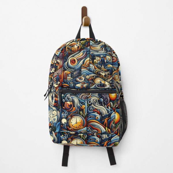 Item preview, Surreal Cityscape Woven into the Fabric of Time designed and sold by ArtComixHaven.