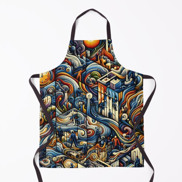 Item preview, Surreal Cityscape Woven into the Fabric of Time designed and sold by ArtComixHaven.