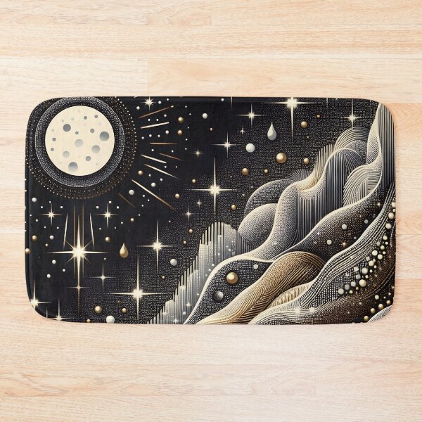 Item preview, Bejeweled Moon Landscape - Silver Gold designed and sold by SilverPegasus.