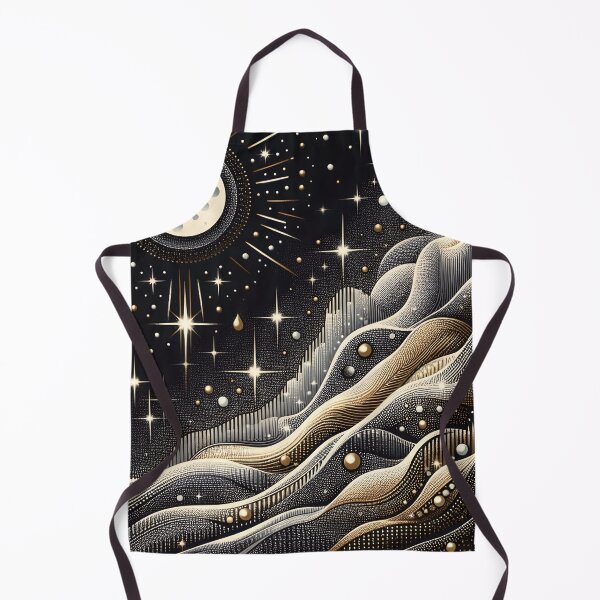 Item preview, Bejeweled Moon Landscape - Silver Gold designed and sold by SilverPegasus.