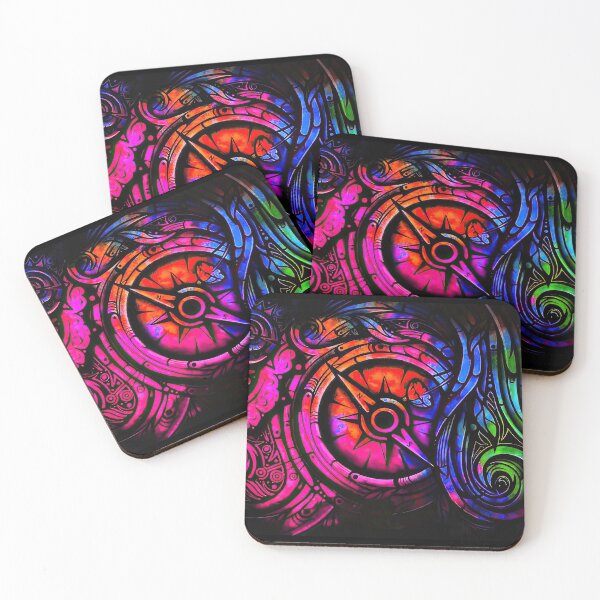 Item preview, Colorful Neon Vibrant Compass designed and sold by momosstyle.