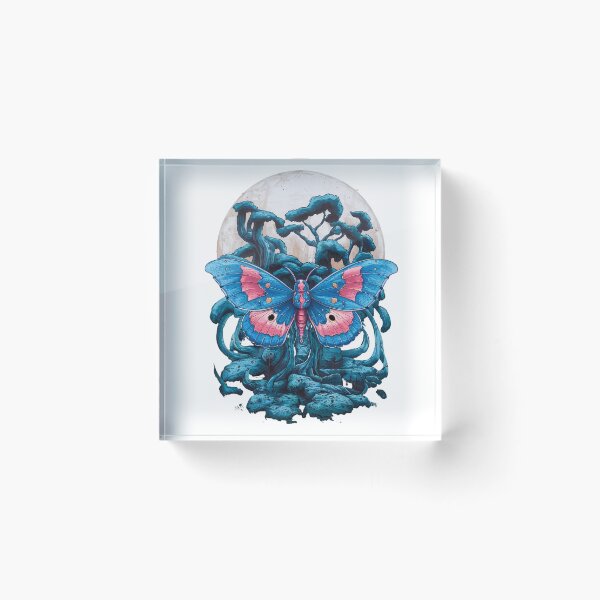 Item preview, Watercolor  blue Moon Moth  designed and sold by Tajdi.