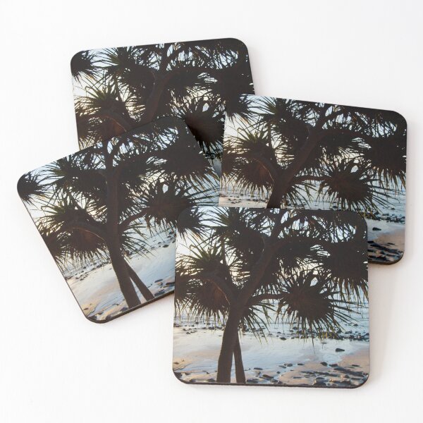 Item preview, Pandanus Tree With Beach And Rocks  designed and sold by Designsbygroovy.