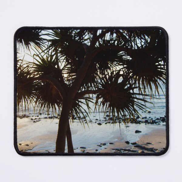 Item preview, Pandanus Tree With Beach And Rocks  designed and sold by Designsbygroovy.