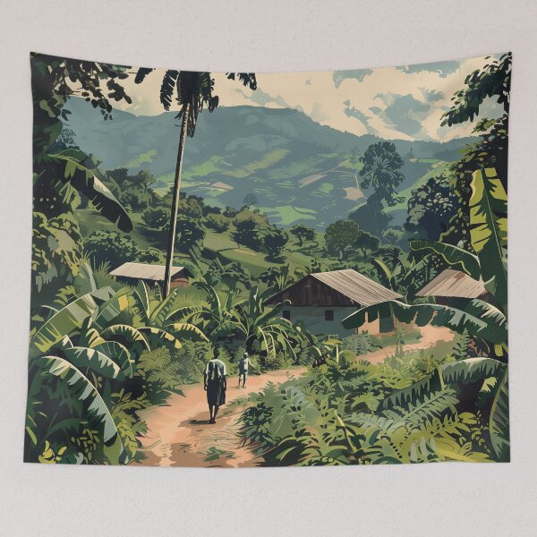 Item preview, Uganda Digital Illustration designed and sold by ComicsFactory.