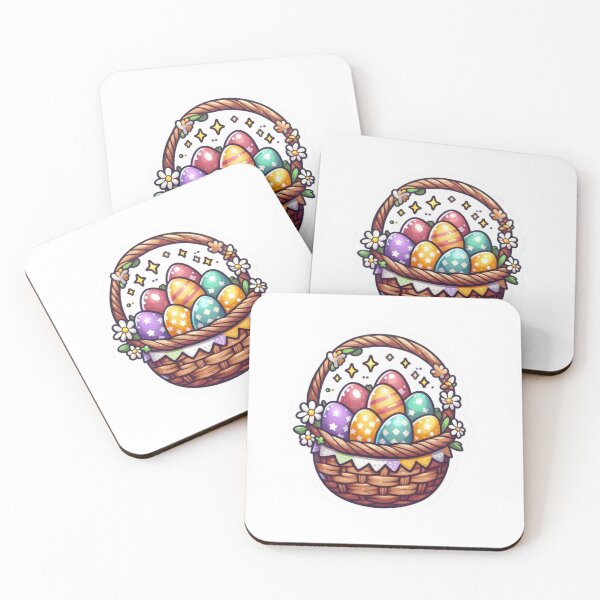 Item preview, Christmas basket with colorful eggs sticker designed and sold by Pablos2224.