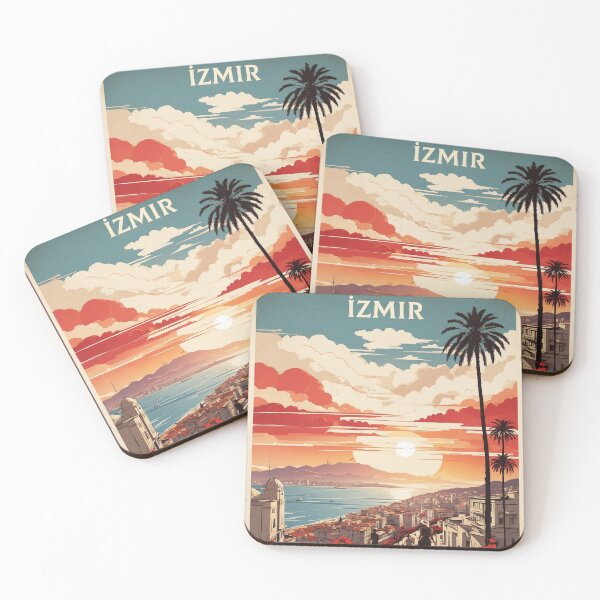 Item preview, Izmir Turkey Vintage Travel Poster designed and sold by TravelersGems.
