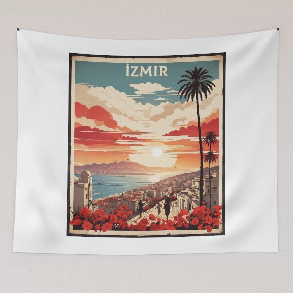 Aperçu de l'œuvre Affiche de voyage vintage d'Izmir Turquie créée et vendue par TravelersGems.