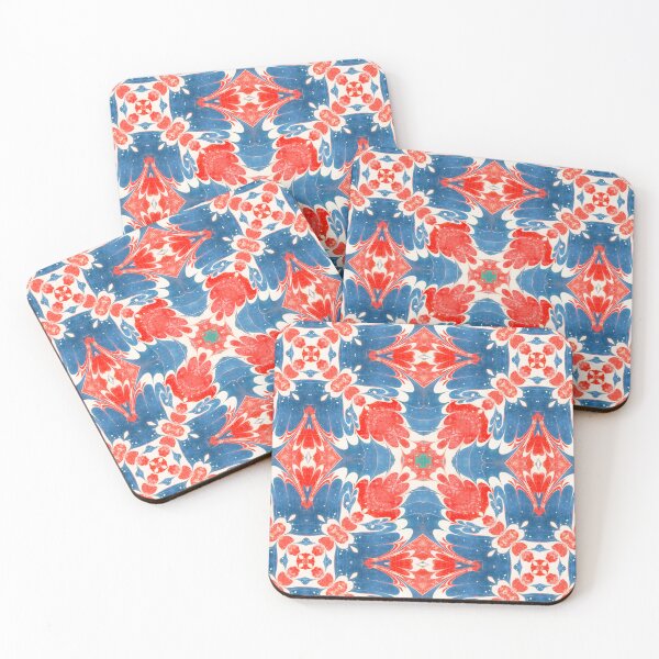 Item preview, Tiling red and blue pattern. Seamless design.  designed and sold by Grygiel23.