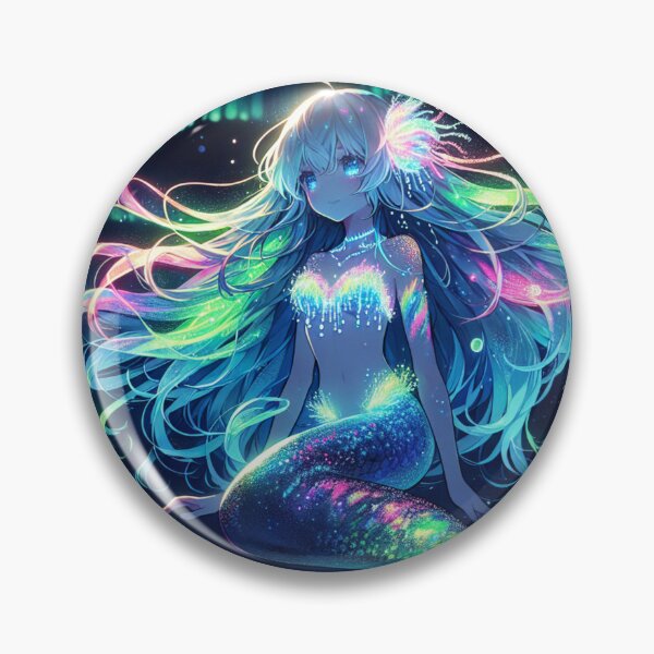 Artikelvorschau, Anime Meerjungfrau. Aurora Biolumineszenz. entworfen und verkauft von Tlemus9.
