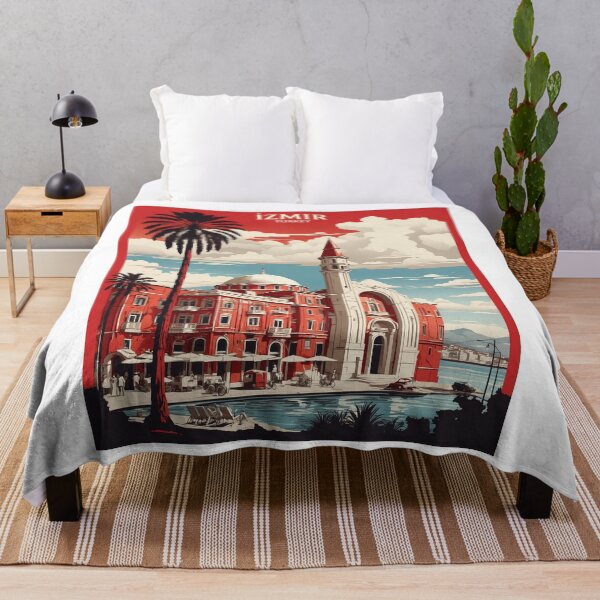 Item preview, Izmir Turkey Vintage Travel Poster designed and sold by TravelersGems.