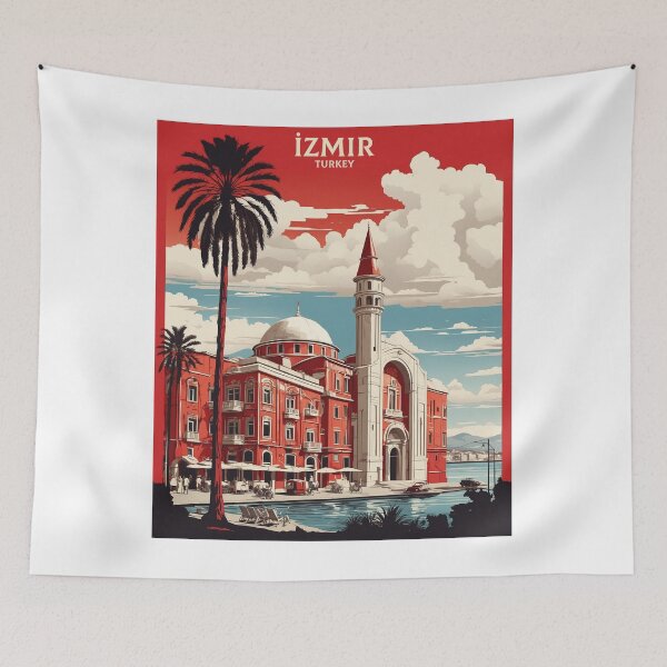 Aperçu de l'œuvre Affiche de voyage vintage d'Izmir Turquie créée et vendue par TravelersGems.