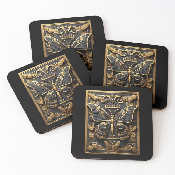Item preview, Egyptian Black & Gold 3D Decorative Butterfly Panel Art designed and sold by Trevor Hirst.
