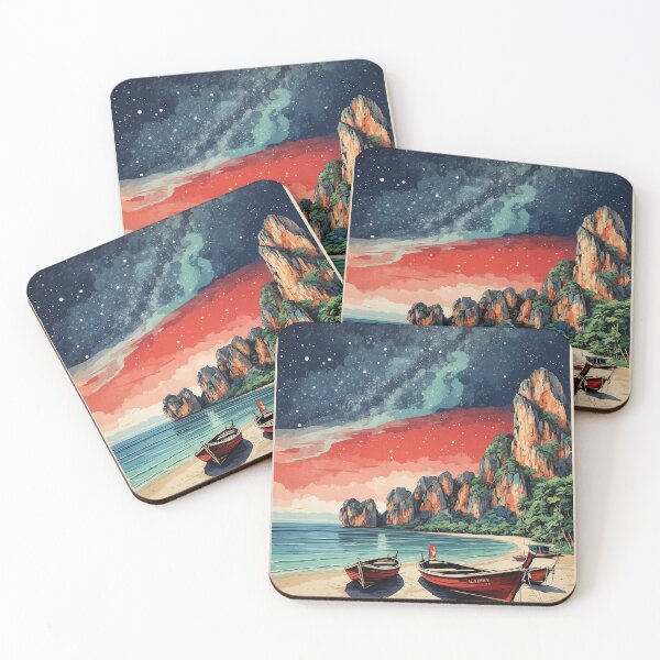 Item preview, Railay Beach Thailand Starry Night Vintage Tourism  designed and sold by TravelersGems.