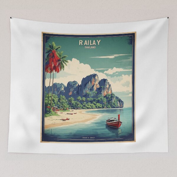 Item preview, Railay Beach Thailand Vintage Tourism  designed and sold by TravelersGems.