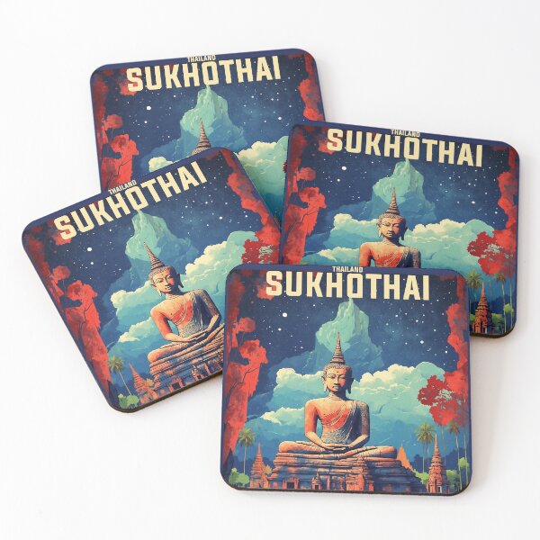 Item preview, Sukhothai Thailand Starry Night Vintage Tourism  designed and sold by TravelersGems.